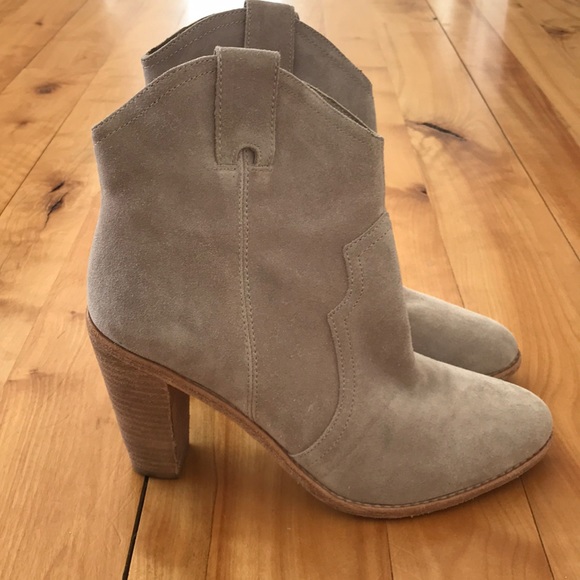 light tan suede booties